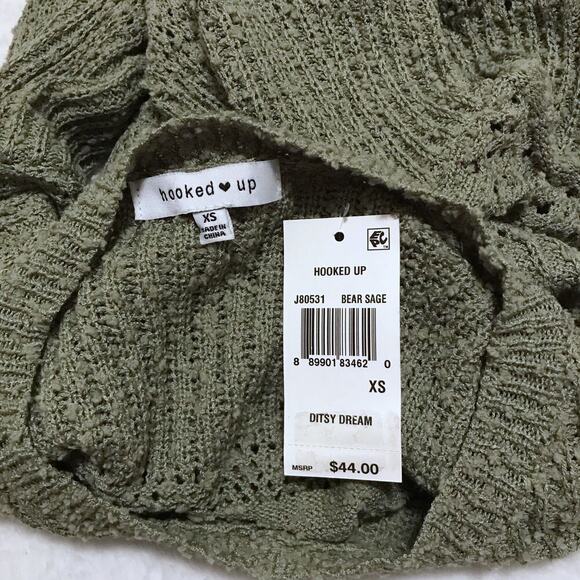 Hooked Up NWT Sage Knit Sweater Juniors XS - Picture 7 of 9